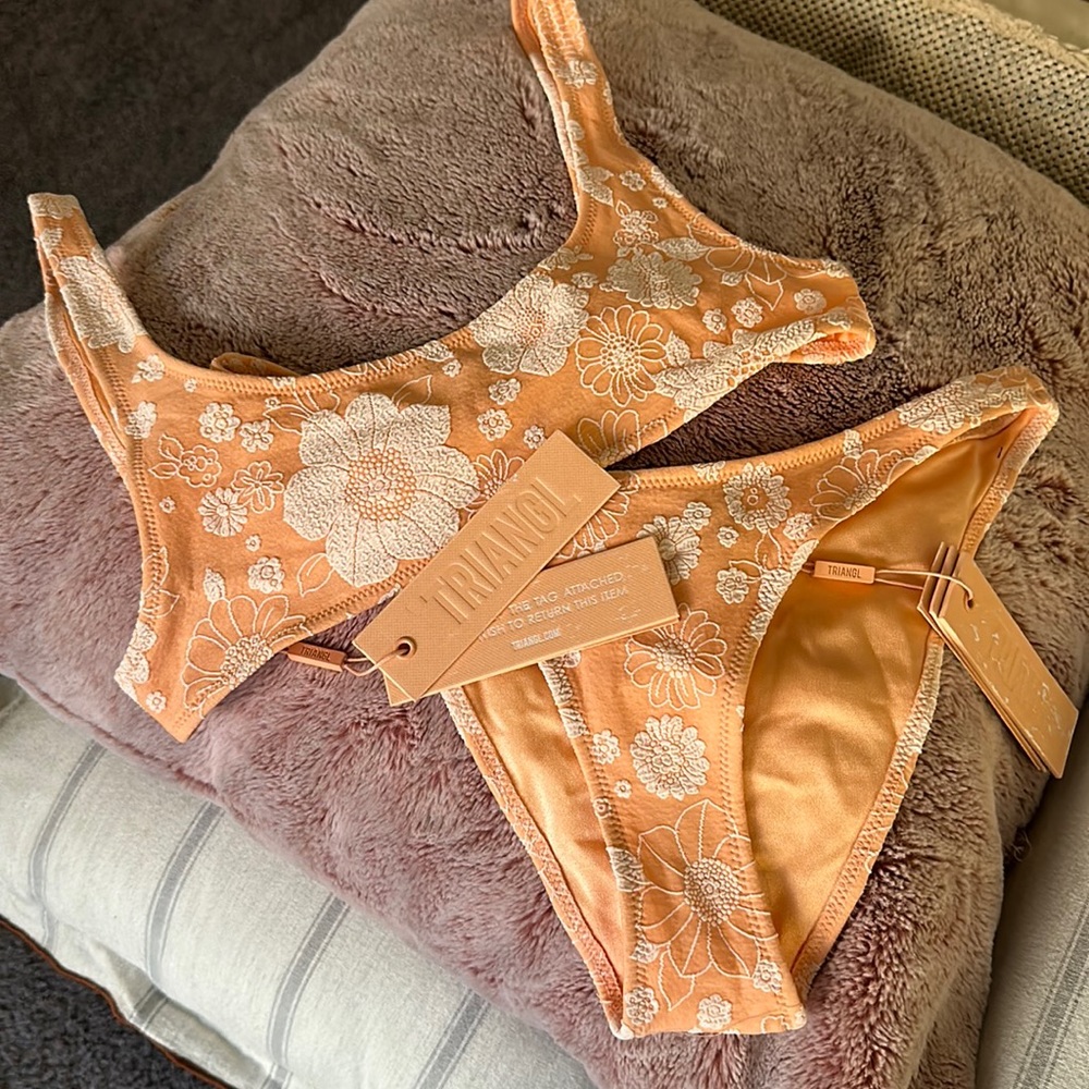 TRIANGL Peach Floral Bikini